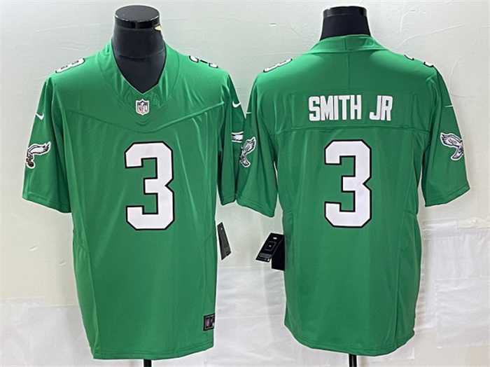 Men%27s Philadelphia Eagles #3 Nolan Smith JR Green 2023 F.U.S.E. Vapor Untouchable Stitched Jersey->philadelphia eagles->NFL Jersey